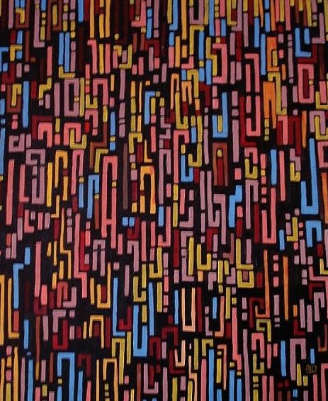 Lobby, 30 x 40 inches, acrylic on canvas. 2003 Lobby